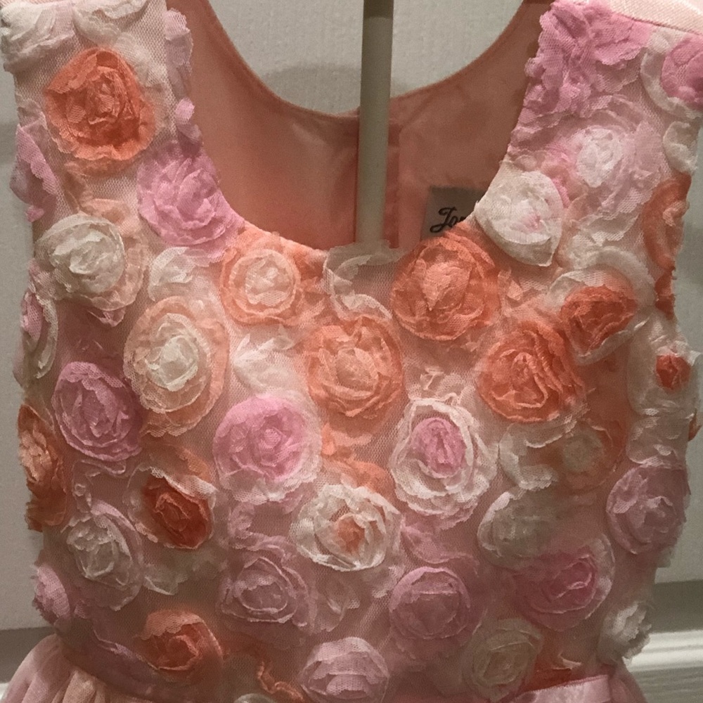 Jona Michelle Pink Dress with Floral top girls’ size 5- $15 - Picture 2 of 7